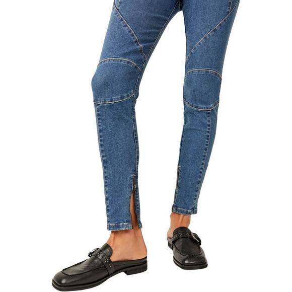 Free People We The Free Bella Moto Mid Rise Skinny Jeans Sz.29 NWT - Picture 5 of 8
